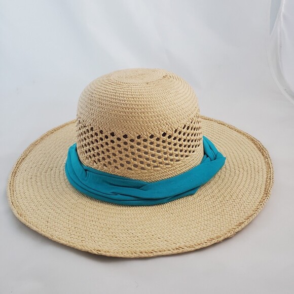 Artisan Crafted Junco Straw Hat Natural One Size Handmade In Honduras Wide Brim - Picture 4 of 8